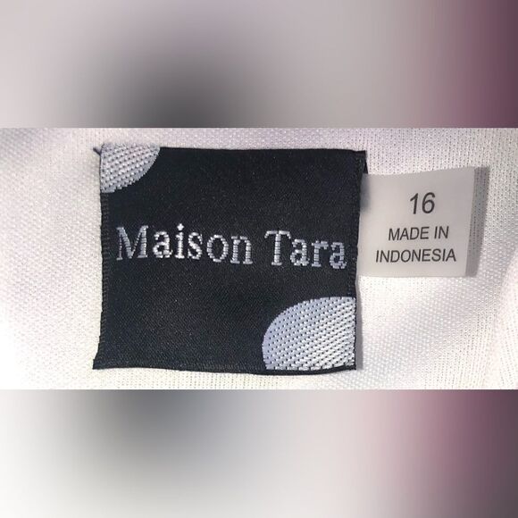 NWT MAISON TARA Ivory Pink Floral Sleeveless Maxi Chiffon Dress Size: 16 - Picture 4 of 4